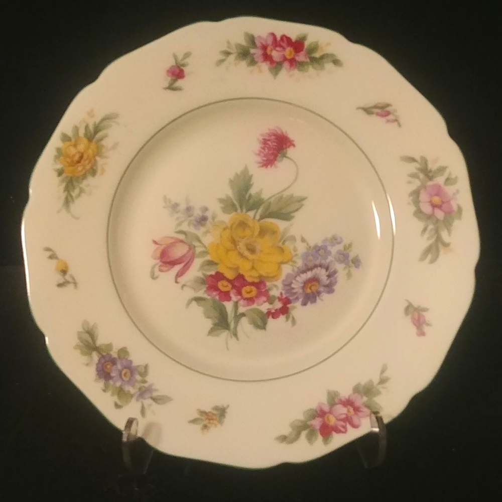 Black Knight Porcelain Plate Registered USA Hohenberg Bavaria Firenze Copyrigh